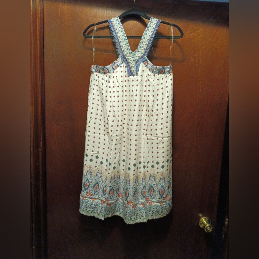 Hayden L.A. NWT Paisley Print Halter SunDress Large Fully Lined
